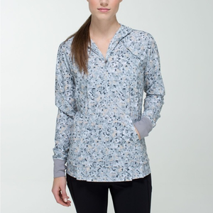 Lululemon Lightened Up Pullover Not‎ So Petite Fleur Silver Spoon/Ambient Grey 8